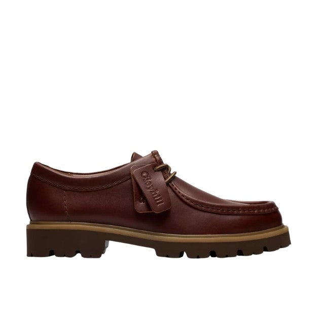 CLARKS CLEYHILL SEAM Mocassino Uomo In Vera Pelle Con Lacci Marrone