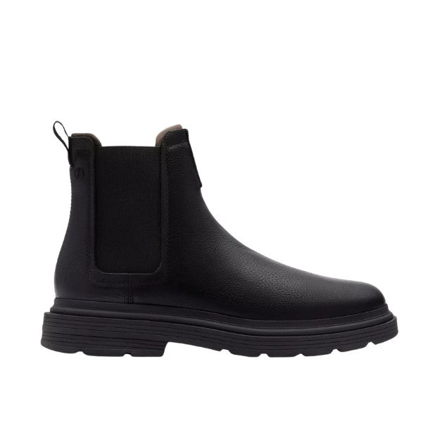 CLARKS BADBURY EASY Stivaletto Uomo In Vera Pelle Nero