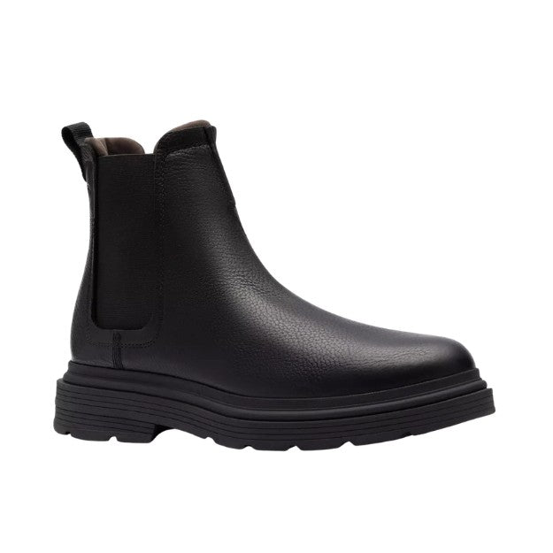 CLARKS BADBURY EASY Stivaletto Uomo In Vera Pelle Nero