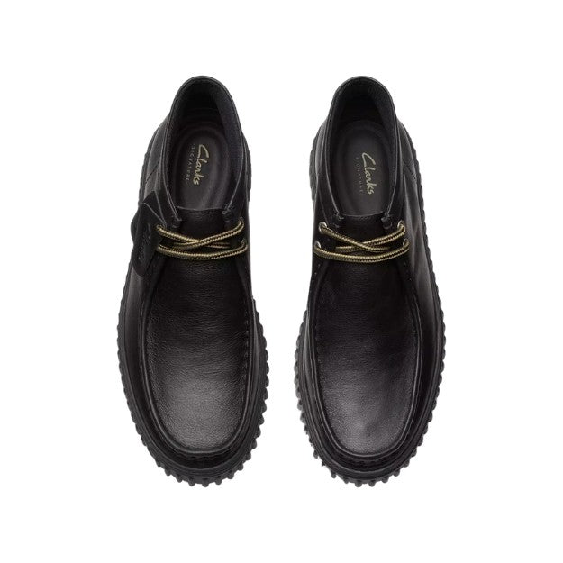 CLARKS TORHILL HI Stivaletto Uomo Con Lacci In Vera Pelle Nero